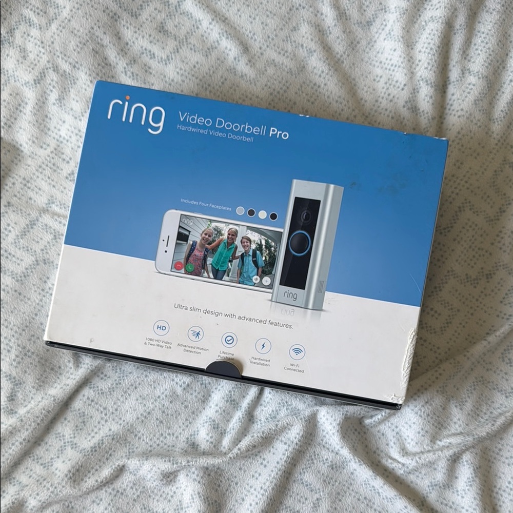 Ring Video Doorbell Pro in Blue and White